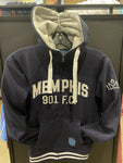 Youth Navy Full Zip "Memphis 901 F.C." Hood