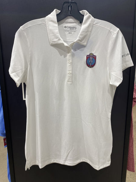 Lady's White Polo with Crest