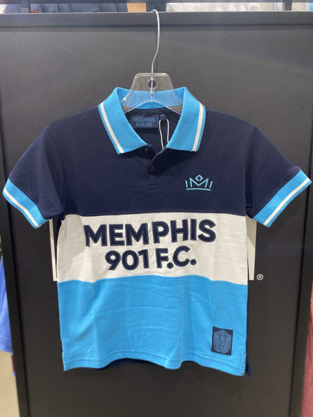 Youth "Memphis 901 F.C." Tri-Color Polo